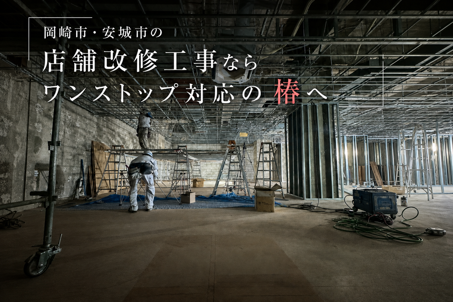 店舗改修工事の施工写真